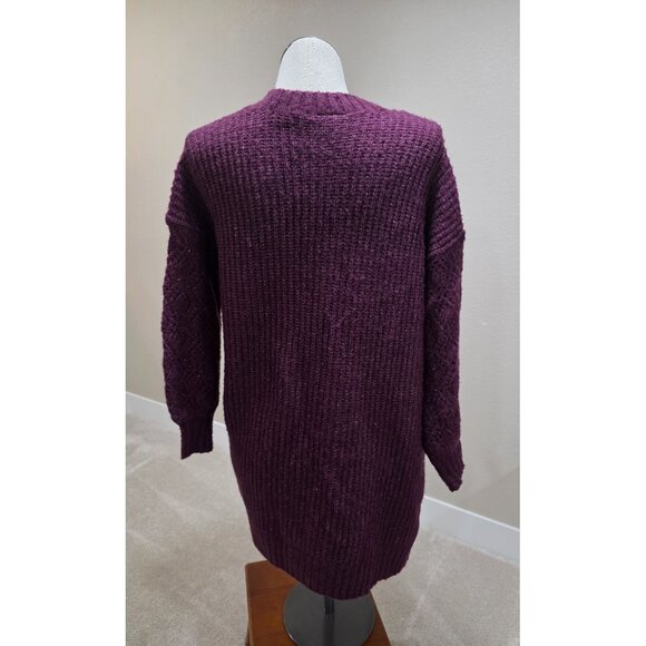 Torrid Womens purple Knit Open Cardigan With Button Front & Pockets Size L - Picture 4 of 5